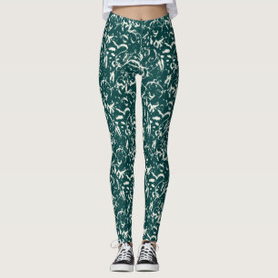 Collants Abstraits Vert Émeraude