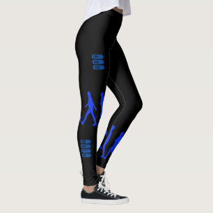 Collants avec silhouettes de personnes courant en 