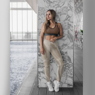 Collants beige avec une rose