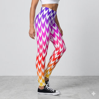 Collants blancs aux formes colorées abstraites