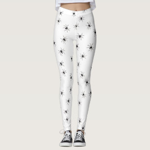 Collants blancs remplis d'araignées noires