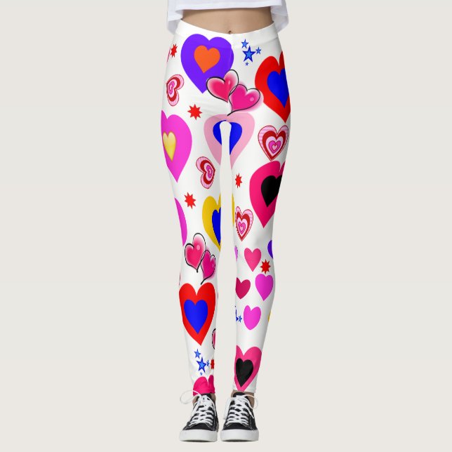 Collants coeurs colorés (Devant)