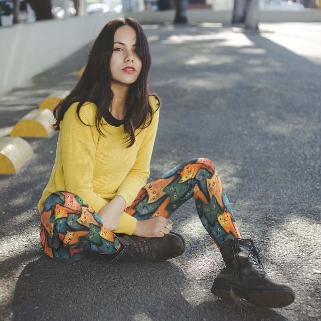 Collants Colorés pour Chats Branchés (Cool Cats Colorful Leggings)