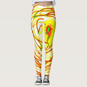 Collants Cosmic Galaxy – Motif d'art spatial néon