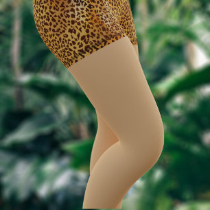 Collants de costume en faux imprimé léopard amusan