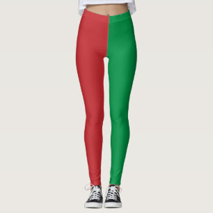 Collants de fête de Noël en bloc de couleur de lut