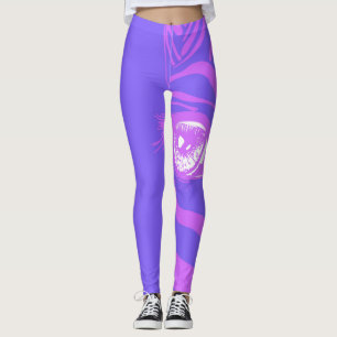 Collants de mode à motif zèbre néon
