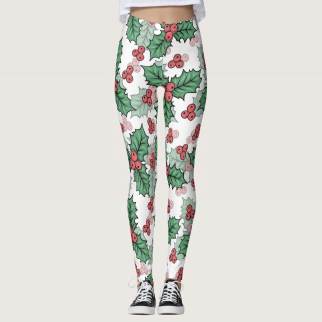 Collants de Noël au houx (Devant)