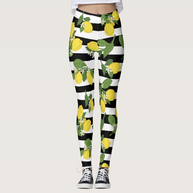 Collants de yoga Leggings Jaunes Citron (Devant)
