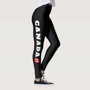 Collants Drapeau Canadien - Femme Collants Feuille