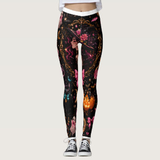 Collants Halloween Glossy à motif Sorcière Coquett