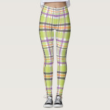 Collants hauts plaid pastel macabre