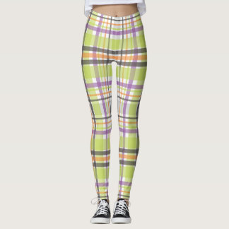 Collants hauts plaid pastel macabre