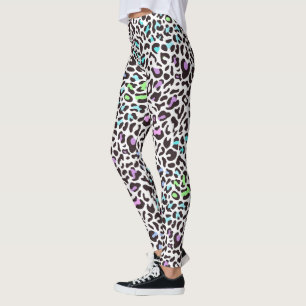 Collants imprimés léopard pastel