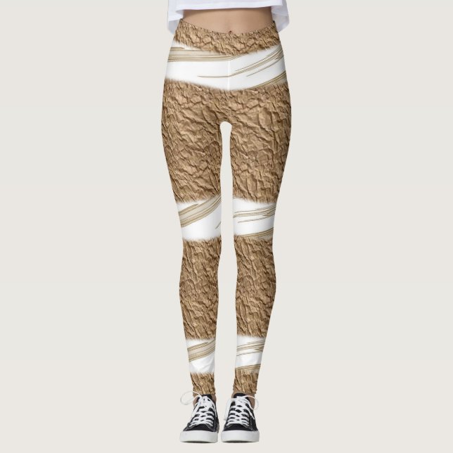 Collants longs blancs et beige (Devant)