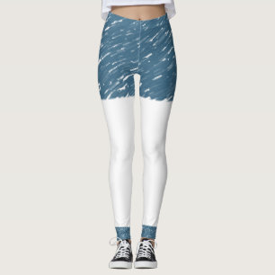 Collants longs blancs et bleus