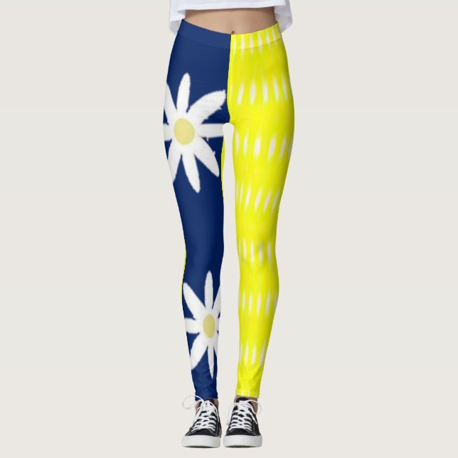 Collants longs bleu et jaune (Devant)