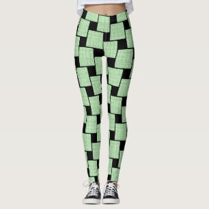 Collants longs noirs et verts