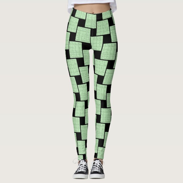 Collants longs noirs et verts (Devant)