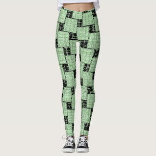 Collants longs noirs et verts