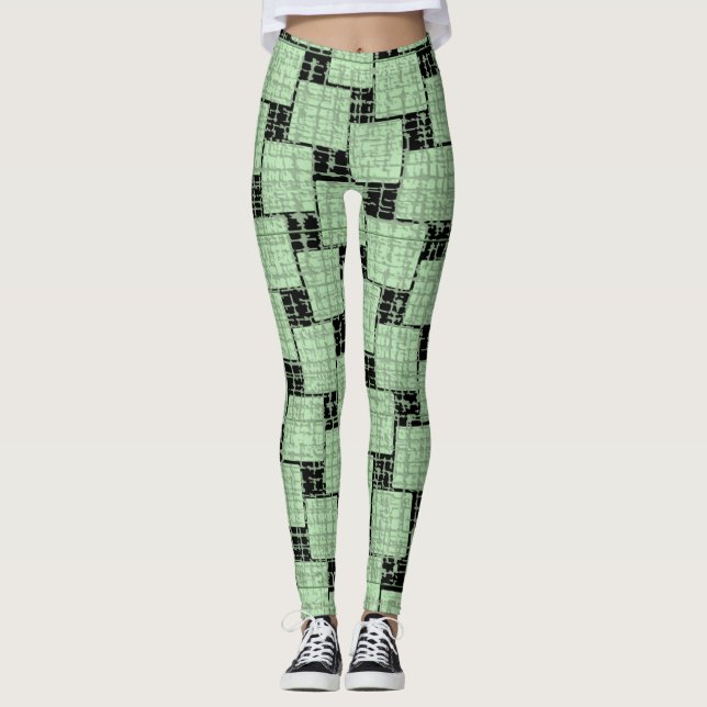 Collants longs noirs et verts (Devant)