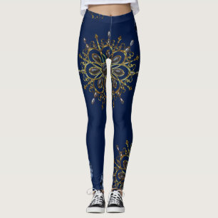 collants longs or bleu