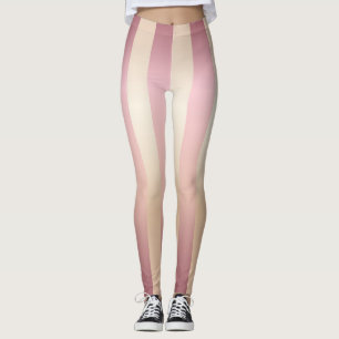 Collants Longs Verticaux Rose Dorée, Ivoire, Rayur