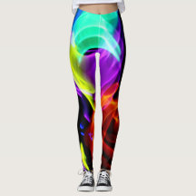 Collants lumineux d'arc-en-ciel abstrait