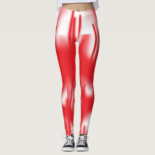 Collants Luxe Abstrait Énergie Rouge