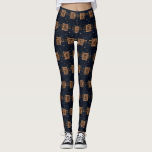 Collants marron et noir