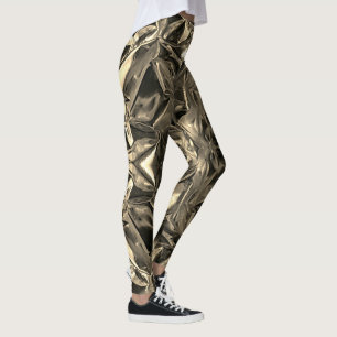 Collants métalliques abstraits 101 sépia