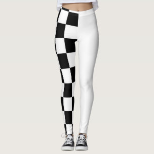 Collants moitié noir et blanc