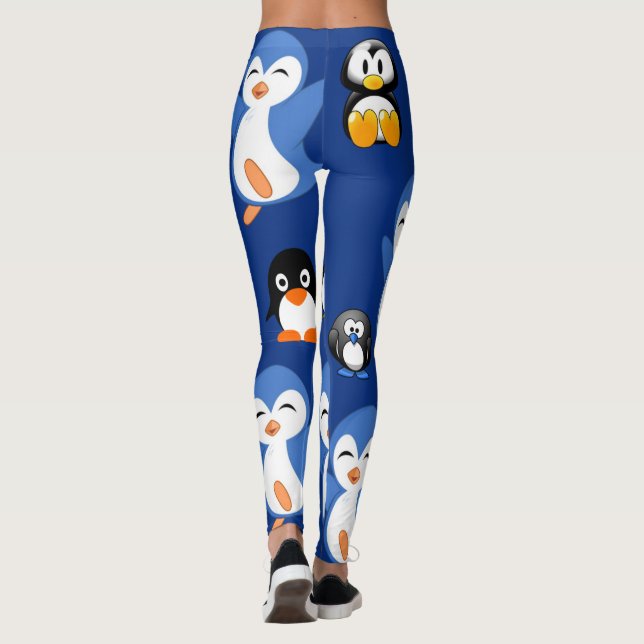 collants noir bleu pingouin long (Dos)