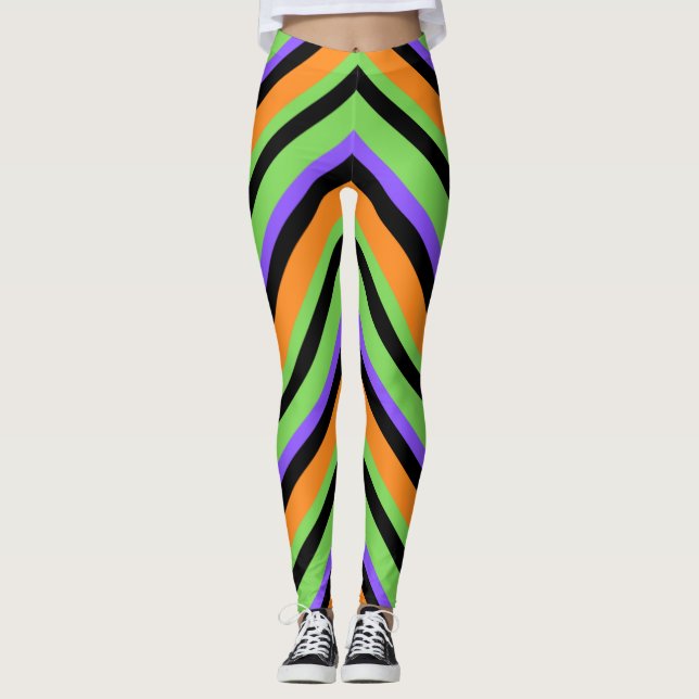Collants noirs à tourbillon de bonbons d'Halloween (Devant)