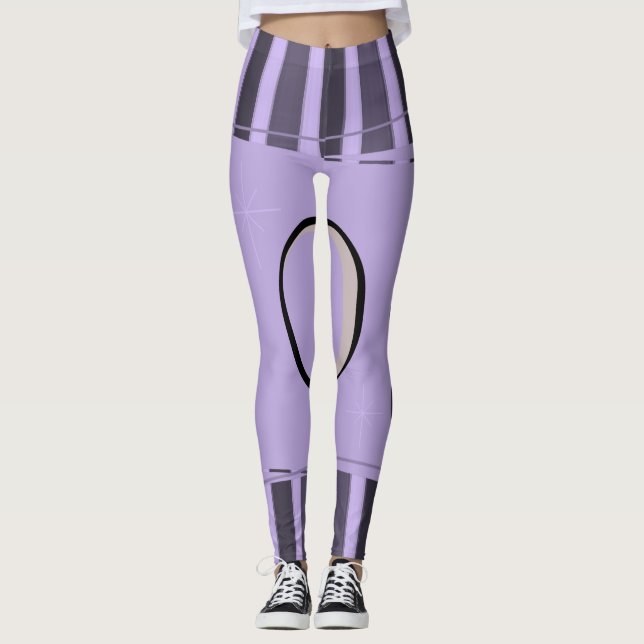 collants noirs violets pour femmes (Devant)