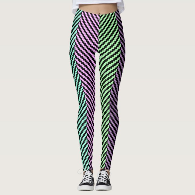Collants pastel en zigzag (Devant)
