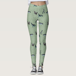 Collants Pingouins Bubbly (Vert Clair)