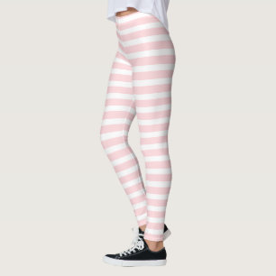 Collants rayés bébé rose et blanc