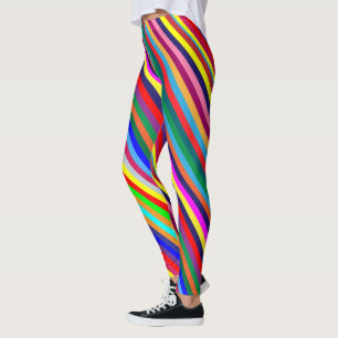 Collants rayés colorés
