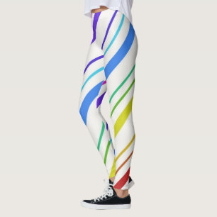 Collants rayés colorés
