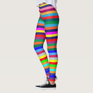 Collants rayés colorés