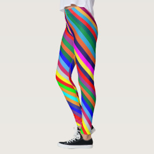 Collants rayés colorés
