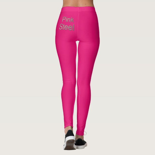 Collants rose acier mot fuchsia (Dos)