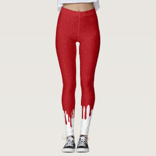 Collants rouges personnalisés à paillettes avec go