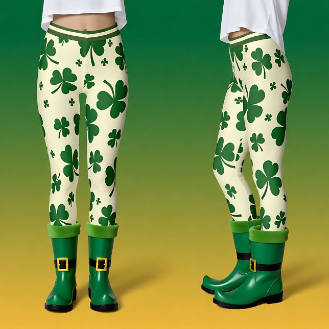 Collants St. Patrick's Day Shamrock Swagger (St. Patrick’s Day Shamrock Swagger Leggings)