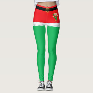 collants vert elf de Noël