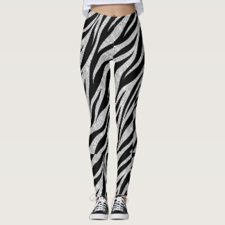 Collants Zèbre Argent