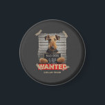 Collar Fraudster Magnet<br><div class="desc">Don't let those shaggy brows fool you! This Airedale Terrier is on the lam for "Collar Fraud." Captured in a vintage-style mugshot, this "Bad Dog - Wanted" poster is a witty nod to the mischievous spirit of terriers. Perfect for Airedale lovers and anyone who enjoys a bit of playful pet-related...</div>