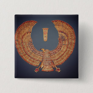 Collar in the form of the vulture goddess 2 inch square button