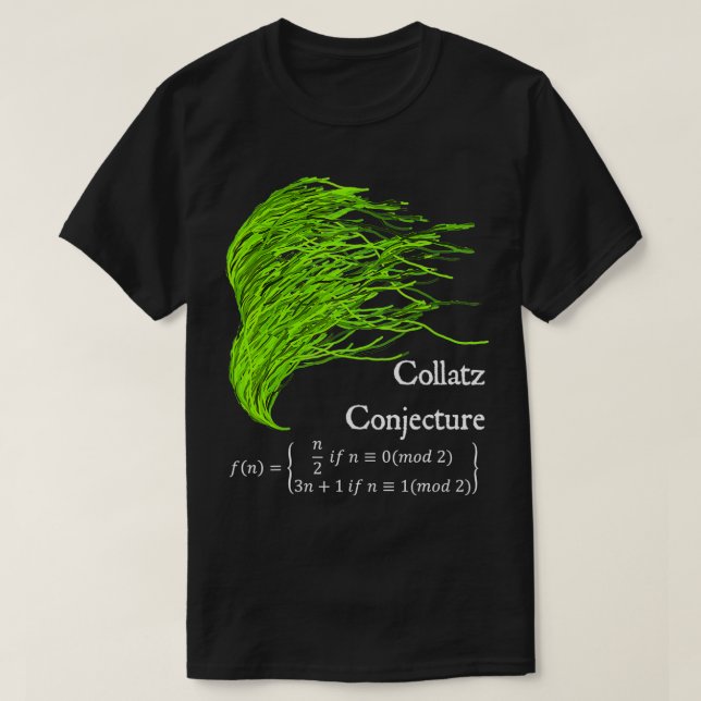 Collatz Conjecture 3n1 Green SeaMath Teacher  T-Shirt (Design Front)